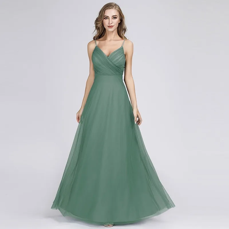Burgundy Bridesmaid Dresses Wedding Ever Pretty New Summer 7 Styles Sparkle Blush Pink Wedding Guest Gowns Vestido Madrinha - Цвет: EP07369GB Chiffon