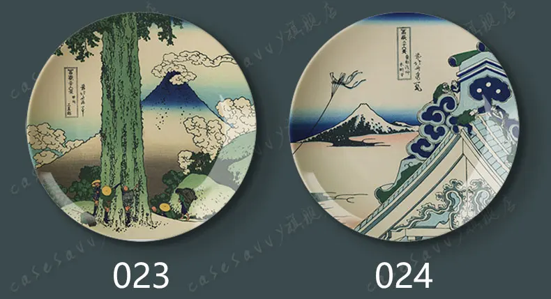 10 дюймов Fu Yue тридцать шесть видов Hokusai праздник день Тип декоративная тарелка подвесная тарелка Керамическая Тарелка декоративная тарелка настенная