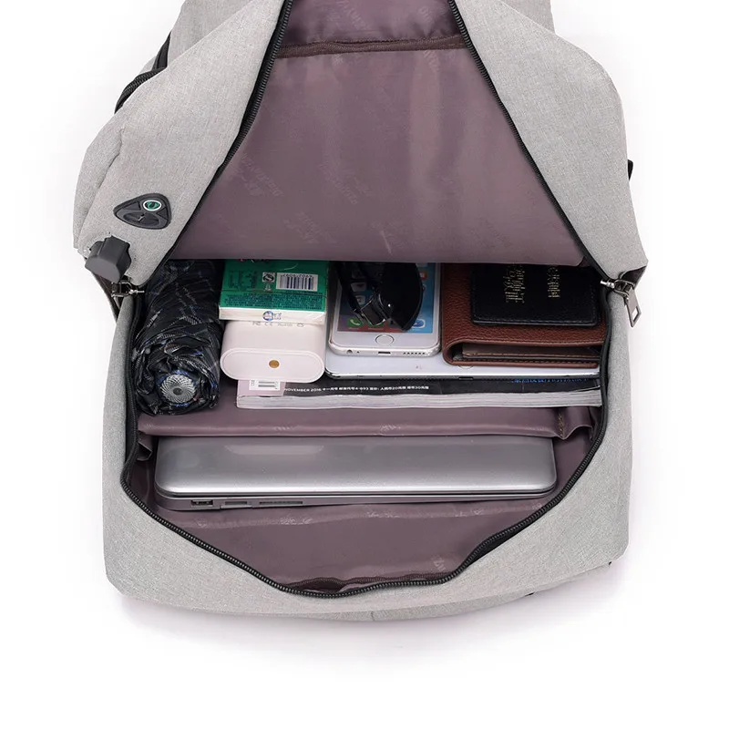 Рюкзак с защитой от кражи для мужчин дорожная сумка USB зарядкой школьные ранцы