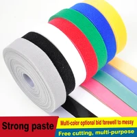 5 metersroll width 2 cm magic sticker nylon cable ties reusable wire management 6 colors to choose from diy velcroe