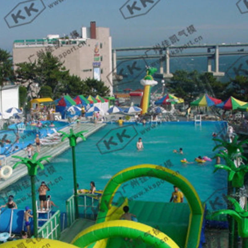 Надувной большой металлический каркас для бассейна и горки аквапарка|Водные