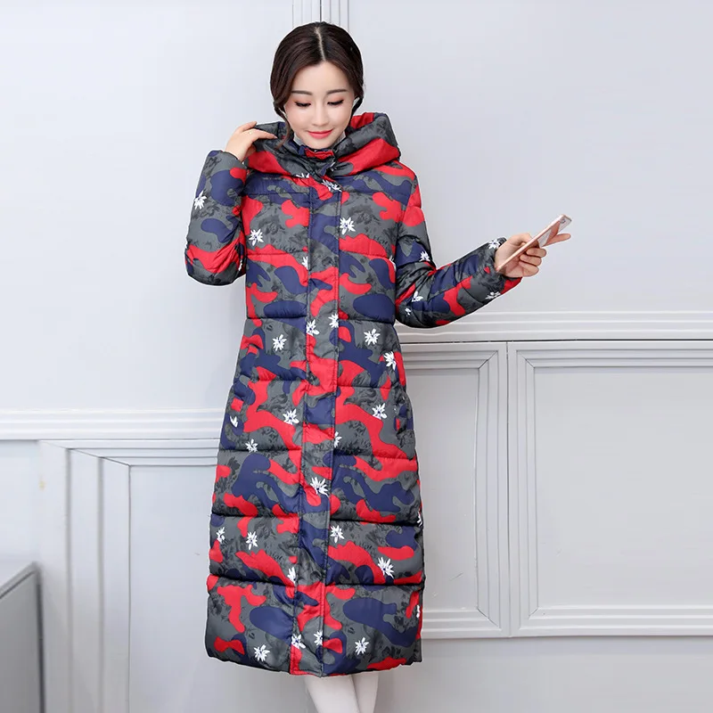 Красоты Стил 2017 зимняя куртка длинные женские хлопковые Однобортный один тонкий