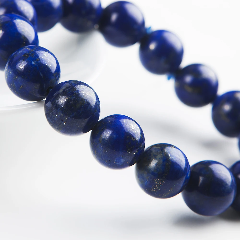 12mm Genuine Natural Lapis Lazuli Gemstone Round Beads Bracelet Stretch Prayer Woman Femme Crystal AAAAA | Украшения и аксессуары