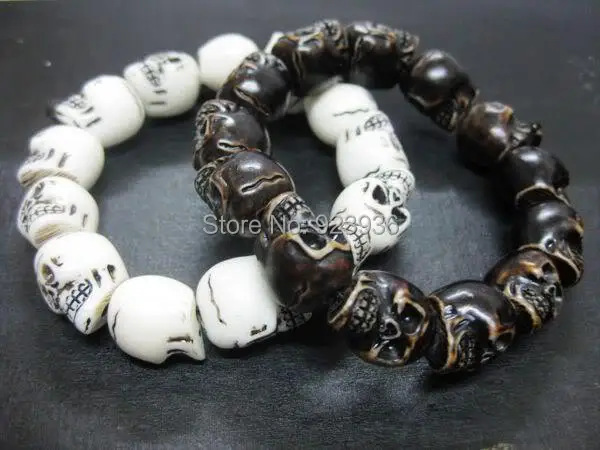 Из 2 предметов человек классный комплект из бусины в форме черепа кости яка