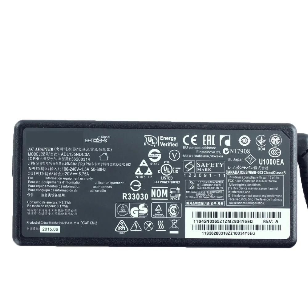 Новый оригинальный адаптер для ноутбука Lenovo Ideapad Y50 20 в 135 а Вт|laptop adapter|adapter for
