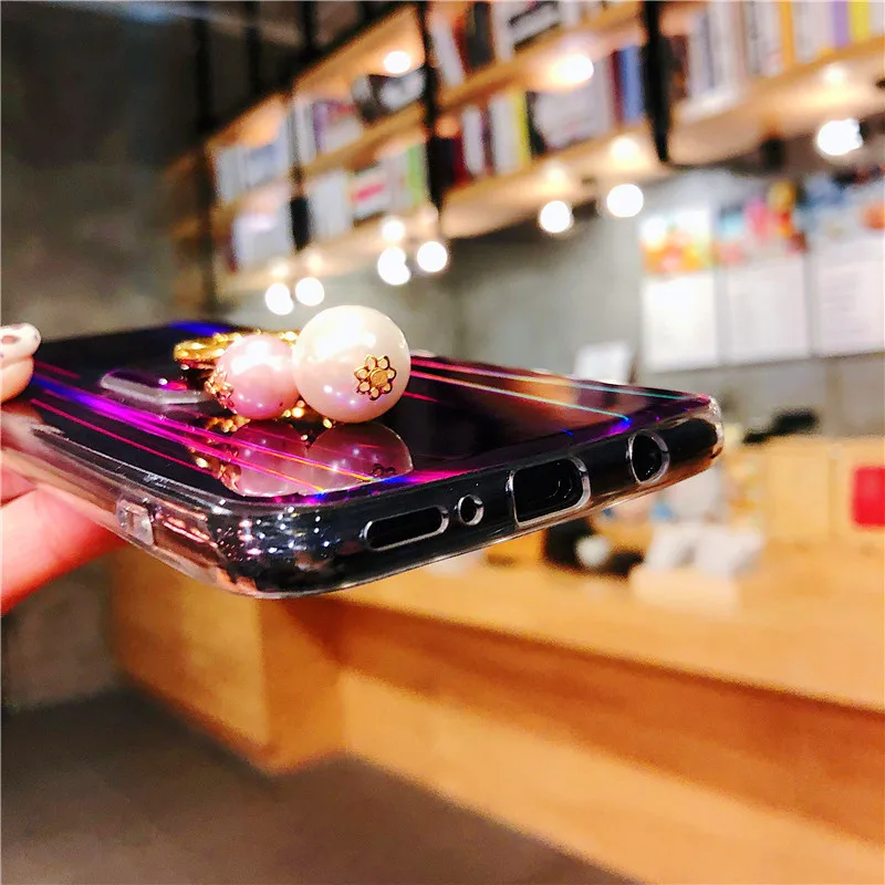 Ослепительный Блестящий перламутровый чехол для телефона Aurora samsung A6 A8 Plus A7 A9 2018