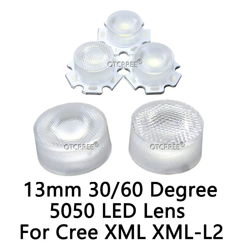10 шт. 13,5 мм 5050 Cree XML T6 XML-L2 светодиодный объектив 30 60 градусов XHP50 оптический класс PMMA светодиодный держатель объектива Плано рефлекторный коллиматор