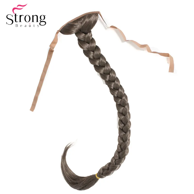 StrongBeauty, блонд, длинный рыбий хвост, коса, конский хвост, наращивание, синтетический зажим, шиньон, цвет на выбор