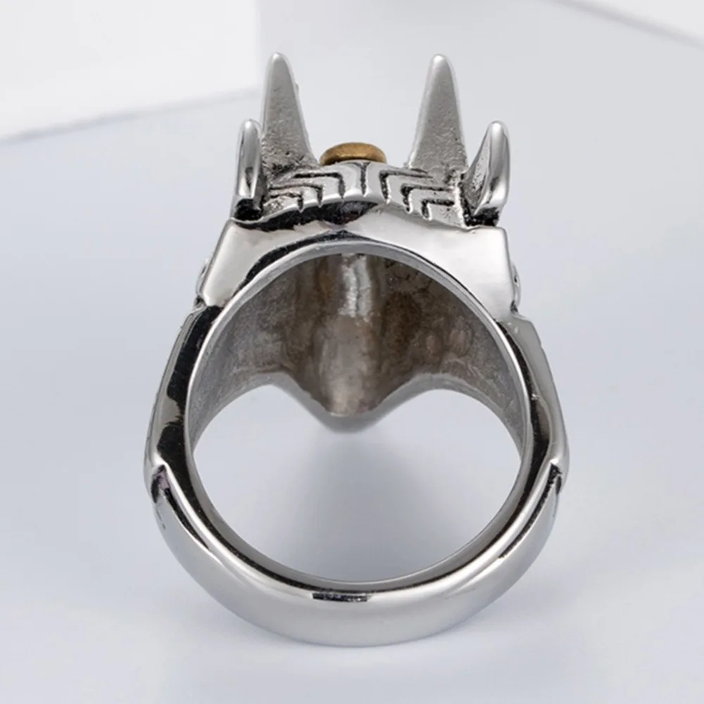 IMIXLOT Size 7-12 Fashion Jewely Vintage Charm Wolf Head Ring Punk Titanium Steel Finger Rings For Men Gift | Украшения и