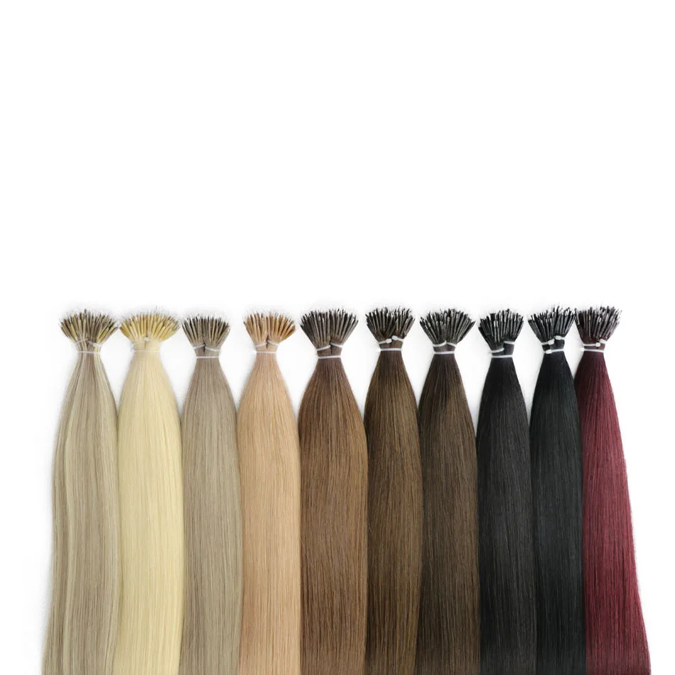 MRS HAIR нано-наращивание волос 1" 16" 2" 24" машина сделанная Remy микро кольцо нано волосы из бисера предварительно скрепленные микро-звенья волосы 50 шт 100 шт