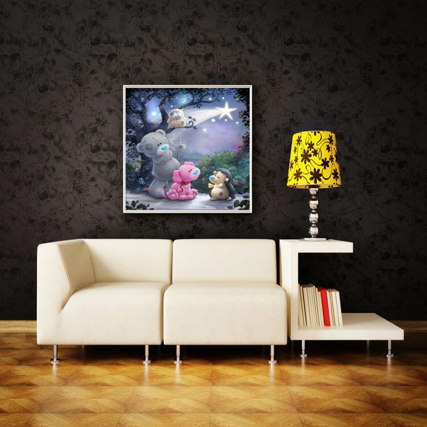 5d Сделай Сам Алмазная PaintingSweet мечта плюшевого мишки на Луне Вышивка крестом