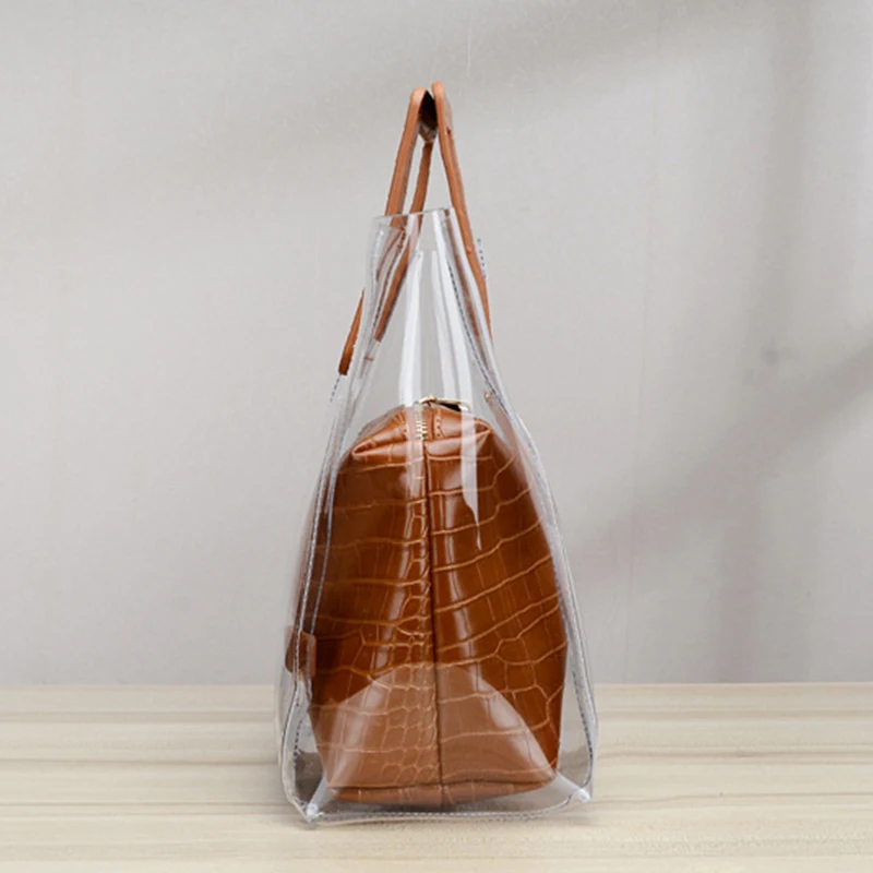 Новый корейский модный кошелек из прозрачной дамской сумки женская пляжная