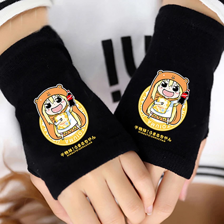 Аниме Himouto! Умару-Чан половина пальцев Хлопок Вязание перчатки без варежки с прорезями для пальцев ЛЮБИТЕЛЕЙ косплей теплые аксессуары подарки горячая распродажа