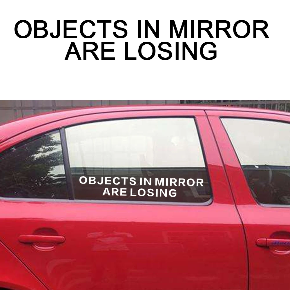1 пара предметов в зеркале проигрывают Смешные Автомобильная наклейка