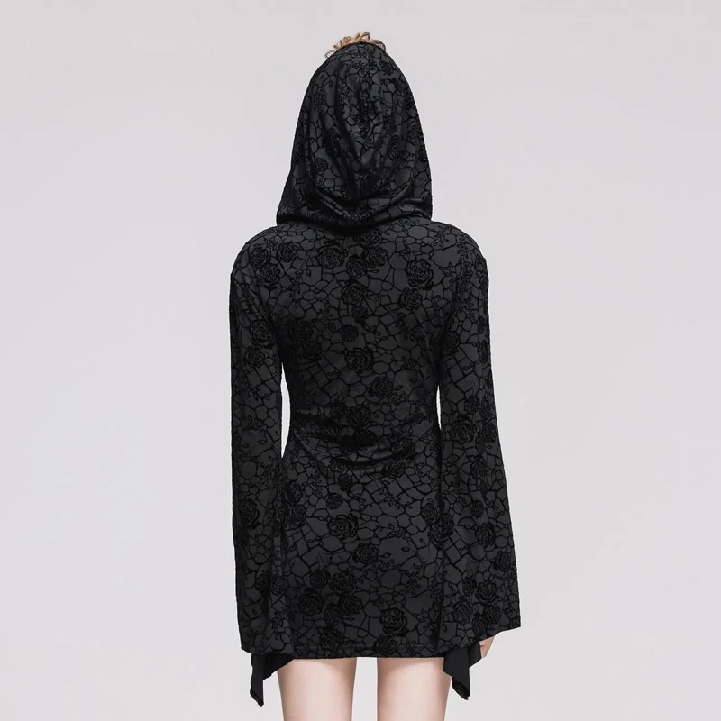 2018 Дьявол Мода Панк готика Сексуальное Женское Платье с расклешенным рукавом