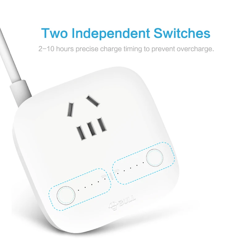 BULL 4-портовое USB ЗУ для мобильного телефона универсальное быстрое зарядное