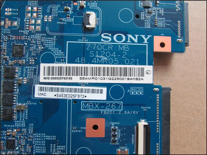 Sony SVE17 SVE171 SVE1711F1EW Серия ноутбуков встроенная графика материнская плата Z70CR MB S1204-2 s1204-2 48.4MR05.021 MBX-267