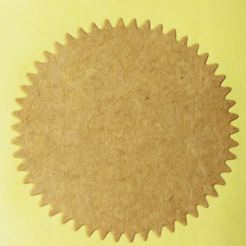 100 pcs Kraft paper 100 шт Золотой винтажный тисненый штамп запечатывающий пустой сертификат Самоклеящиеся наклейки(4 цвета - Цвет: 100 pcs Kraft paper