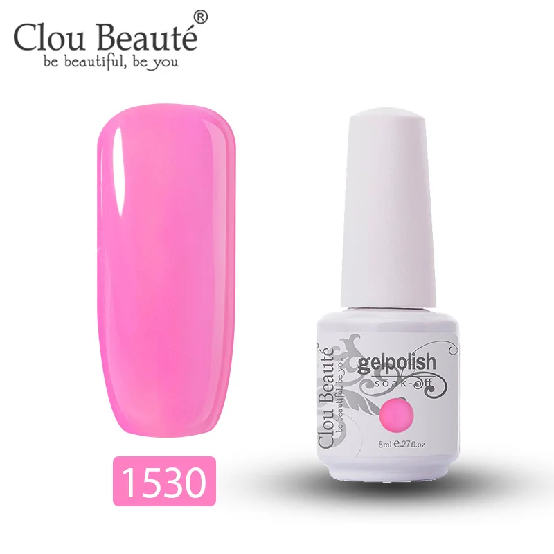 Clou Beaute Гель-лак Soak Off Hybrid UV Полупостоянный Гель-лак Esmalte Гель-лак 8 мл Подарочный набор Гель-лак для нейл-арта праймер - Цвет: 1530
