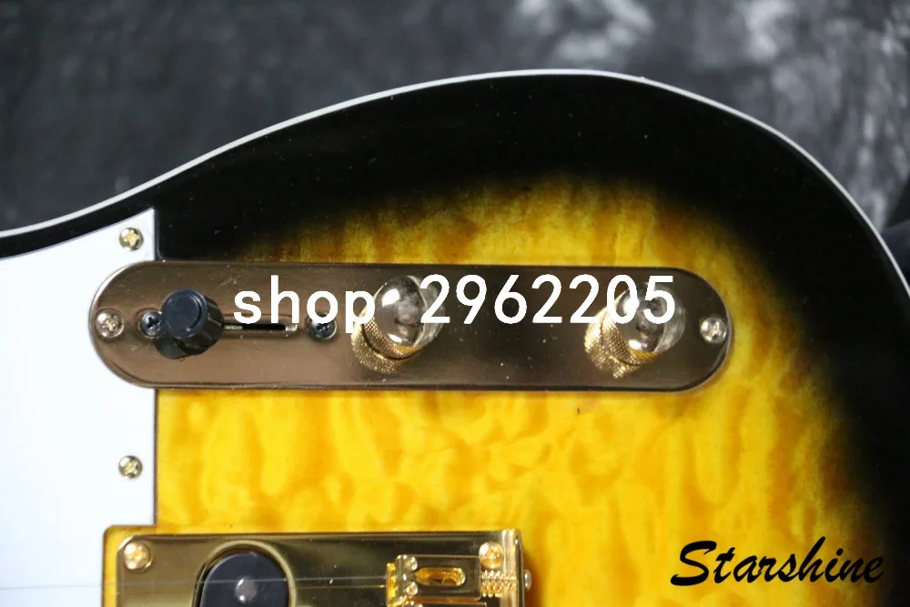 Корейский магазин фабрики Custom Shop TUFF DOG TL Signature электрогитара Золотое оборудование
