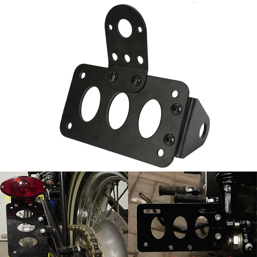 

Motorcycle Tail Light Holder License Plate Bracket Metal Motors Fits For Harley Retro Classic Cruiser Bobber Chopper