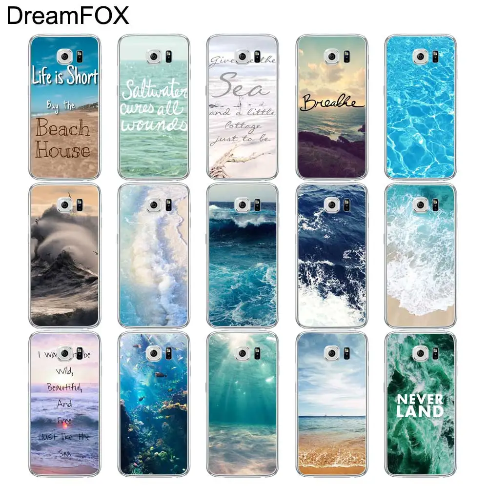 DREAMFOX L235 Sea Ocean Soft TPU Silicone Cover For Samsung Galaxy S5 S6 S7 S8 S9 S10 S11 5G S11E S10E Lite Edge Plus Case |