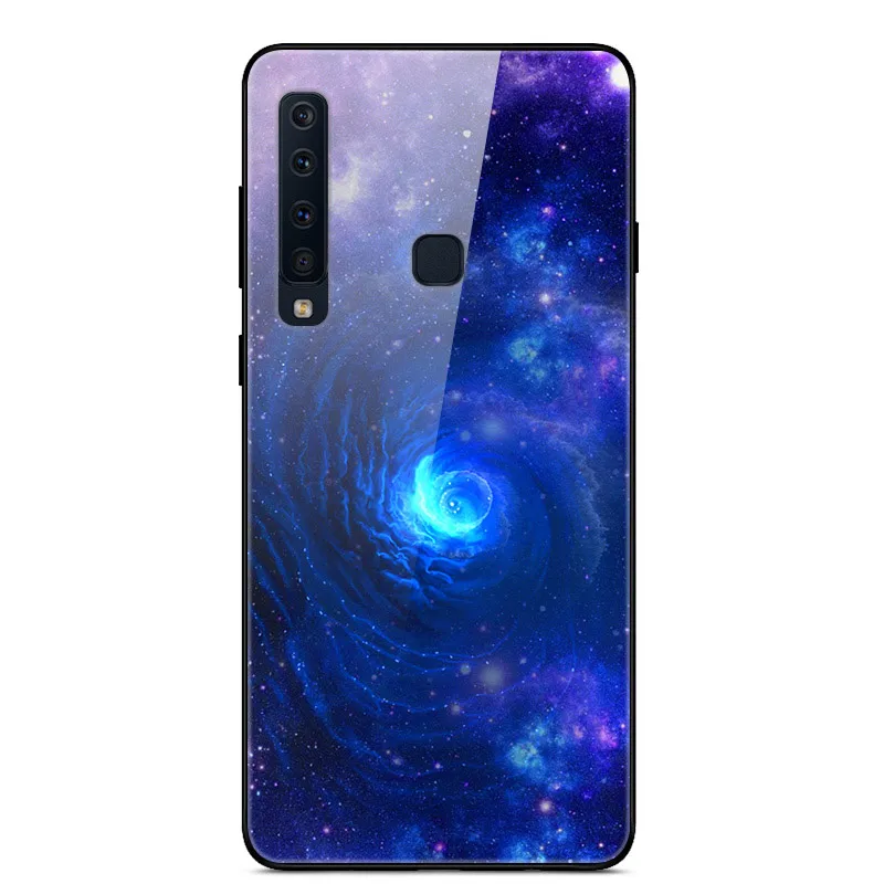 Чехол из закаленного стекла для samsung Galaxy A9, чехол с планетой космосом, стеклянный чехол на заднюю панель для samsung A9 A920F A920 A9S, чехол - Цвет: 11