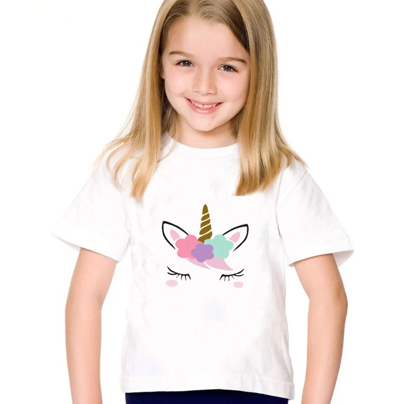 Одинаковая одежда для семьи футболка с единорогом мамы и дочки принтом единорога