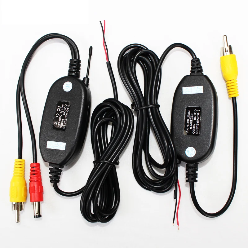 2.4 ГГц Беспроводной Автомобилей RCA Видео Передатчик и Приемник для Plug Камера