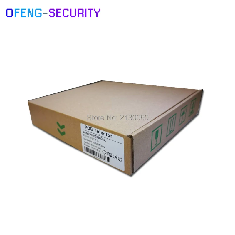 POE injector rj45 poe single port 2x Gigabit RJ45 Ports+ 1x DC Input Port bandwidth 10/100/1000 and Support IEEE802.3AF/AT | Безопасность