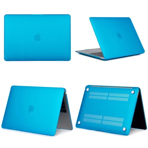 Matte Light Blue Жесткий матовый чехол для MacBook Air retina Pro 11 12 13 15 дюймов Pro 16 дюймов модель A2141 чехол - Цвет: Matte Light Blue