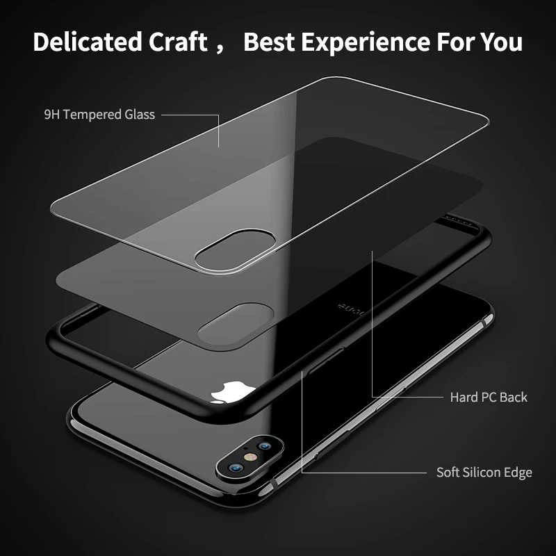 FLOVEME красный закаленный Прозрачный чехол для телефона iPhone X 7 8 Plus 6 6s стеклянная