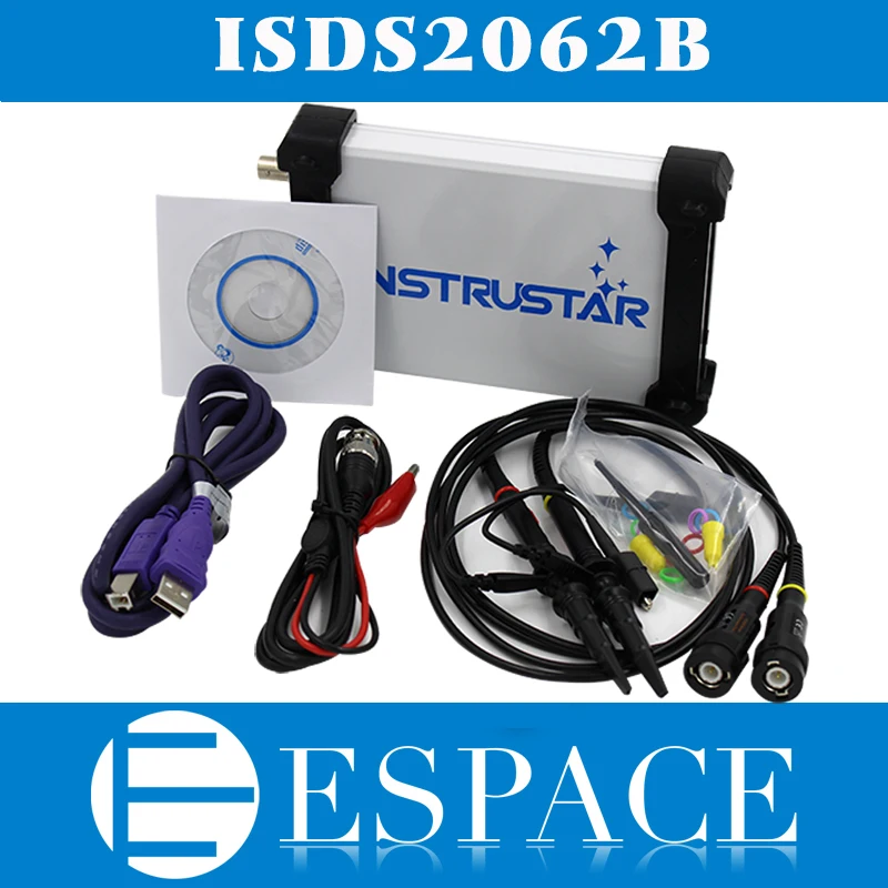 ISDS2062b виртуальный ПК USB осциллограф DDS сигнал 2CH 20 МГц полоса пропускания 60msa / s 12bit
