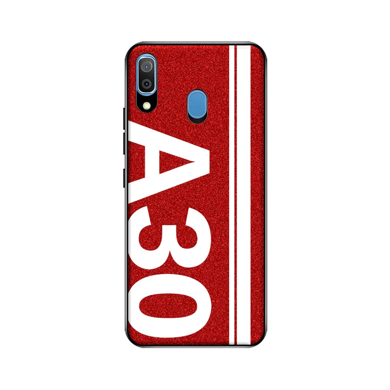 A30 - Red Для samsung A50 чехол из сверкающей кожи Силиконовый мягкий край защитный чехол-накладка для samsung Galaxy A30 A50 A70 чехол противоударное покрытие - Цвет: A30 - Red