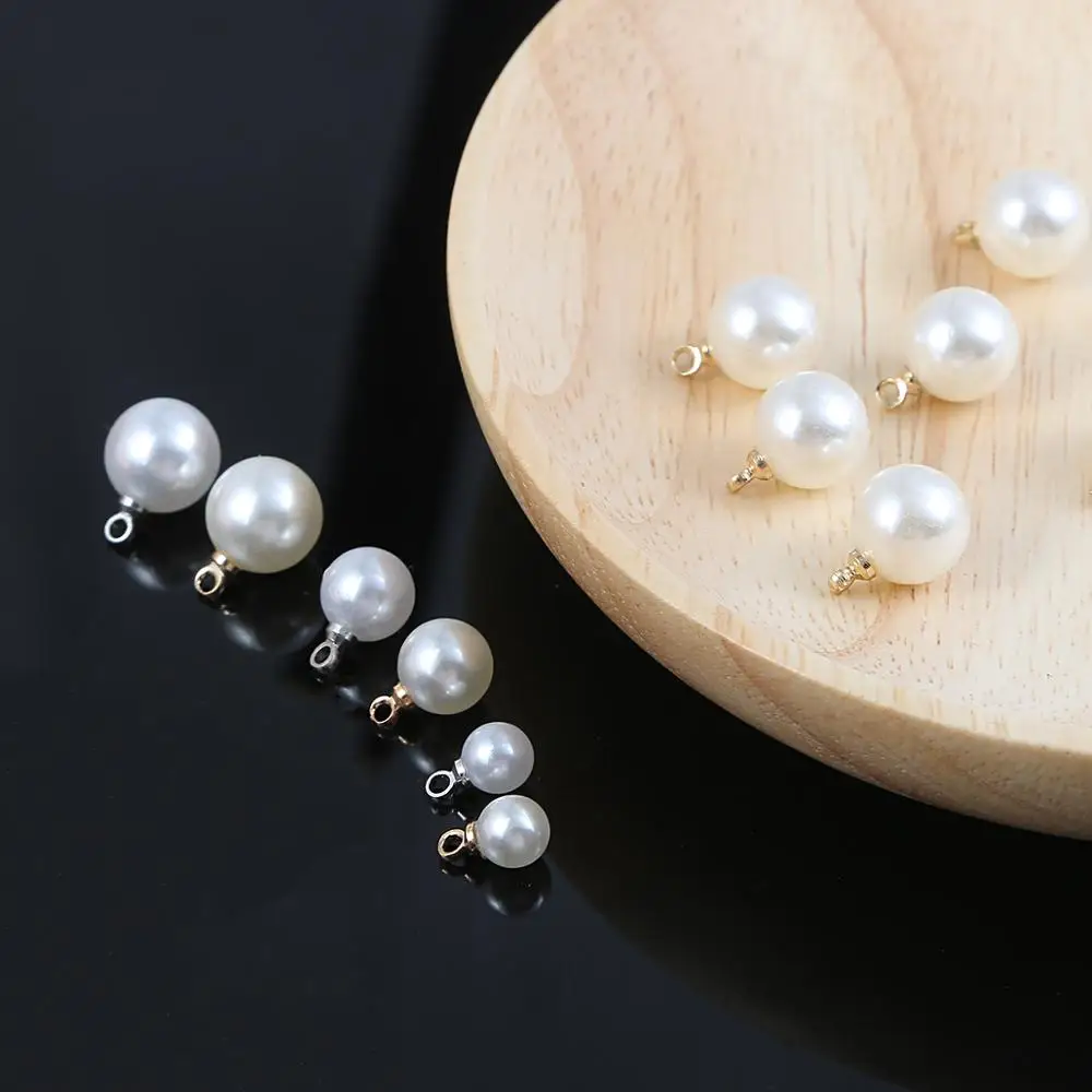 Фото Жемчужные бусины Ivroy/White Pearl Charm DIY из АБС-пластика для изготовления сережек, ожерелий, ювелирных изделий для женщин, подарочные украшения для рукоделия, 10, шт./пакет, 6 мм, 8 мм, 10 мм №4