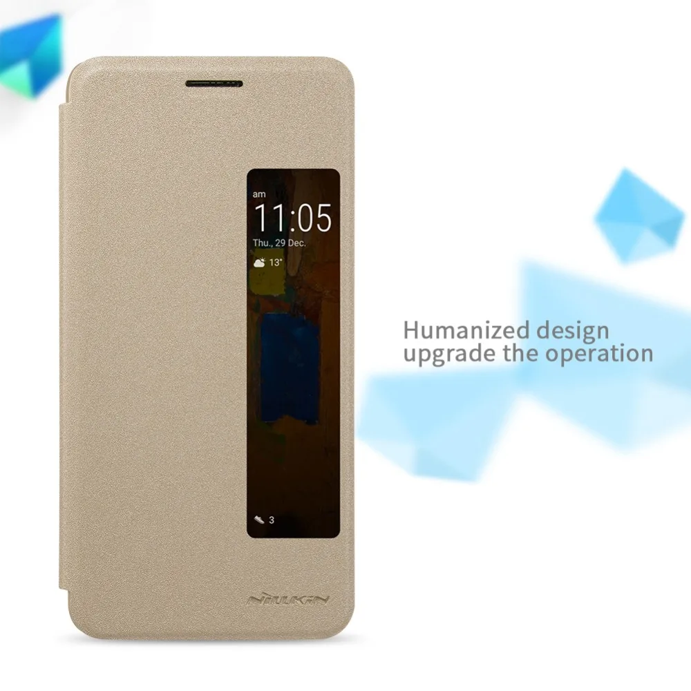 Для Huawei Коврики 9 Pro Флип кожаный чехол Nillkin Sparkle Leather Case для с в розницу Вышивка