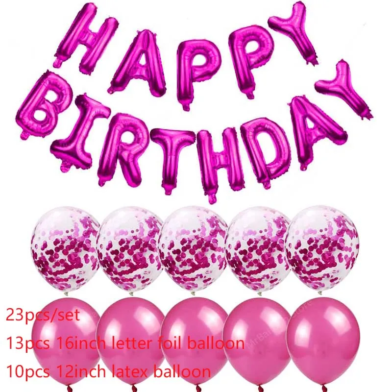 Birthday Ballons RR Воздушный шар с днем рождения, украшение для дня рождения, для взрослых и детей, фольга, буквенные шары, баннер, игрушки, надувные шары S8XN - Цвет: Birthday Ballons RR