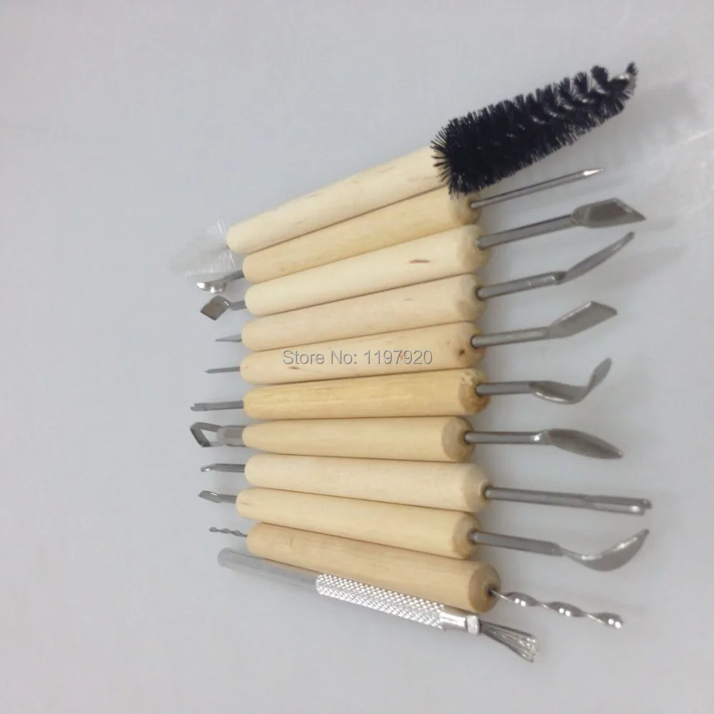 11 шт. глиняных скульптур лепить сглаживание Воск Резьба Керамика инструменты