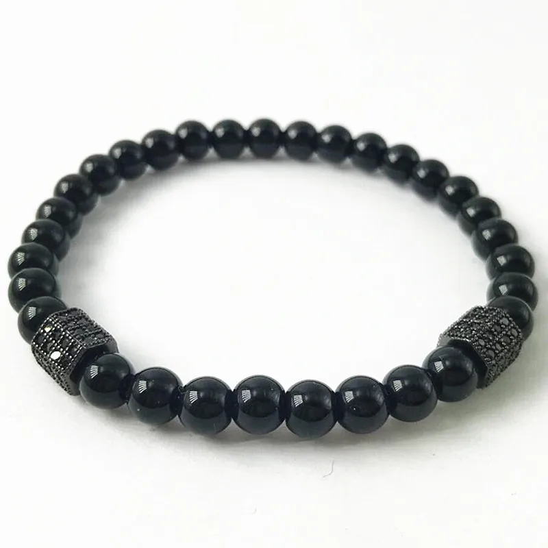 1 шт. топ-бренд 6 мм класс Оникс Камень с микрозакрепкой Черный CZ прямоугольный