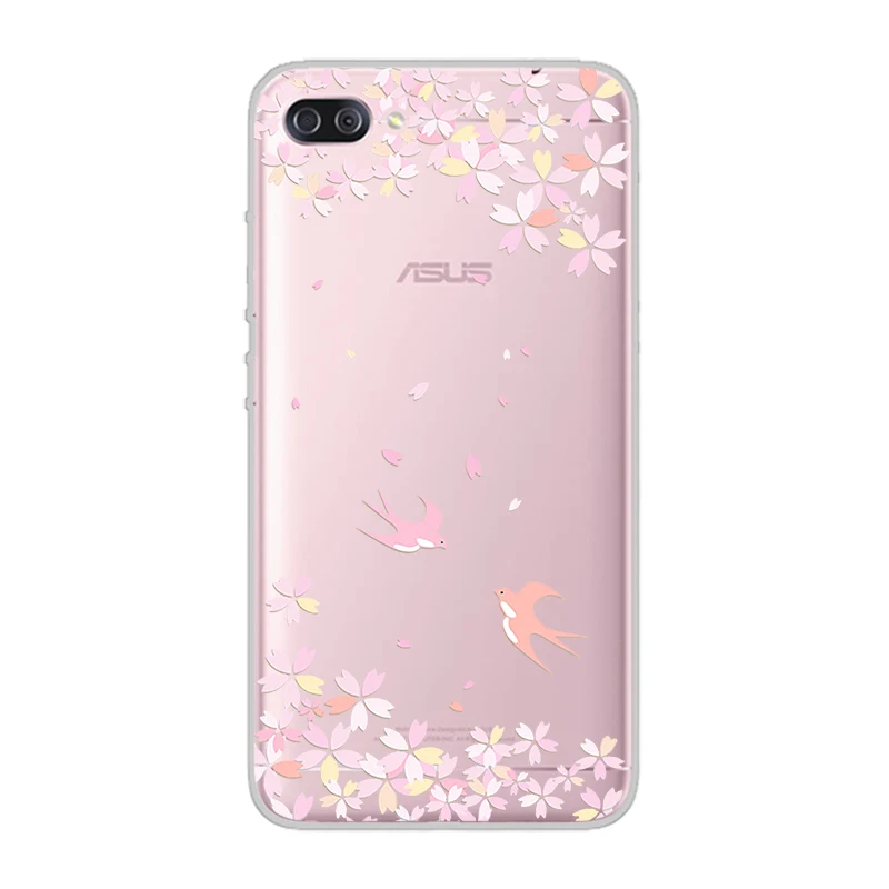 ciciber Phone Cases For ASUS Zenfone 4 Max Plus Pro Live 3 GO Case Soft Back Cover ZC520KL ZB501KL ZC554KL ZB500KL Flower Funda |