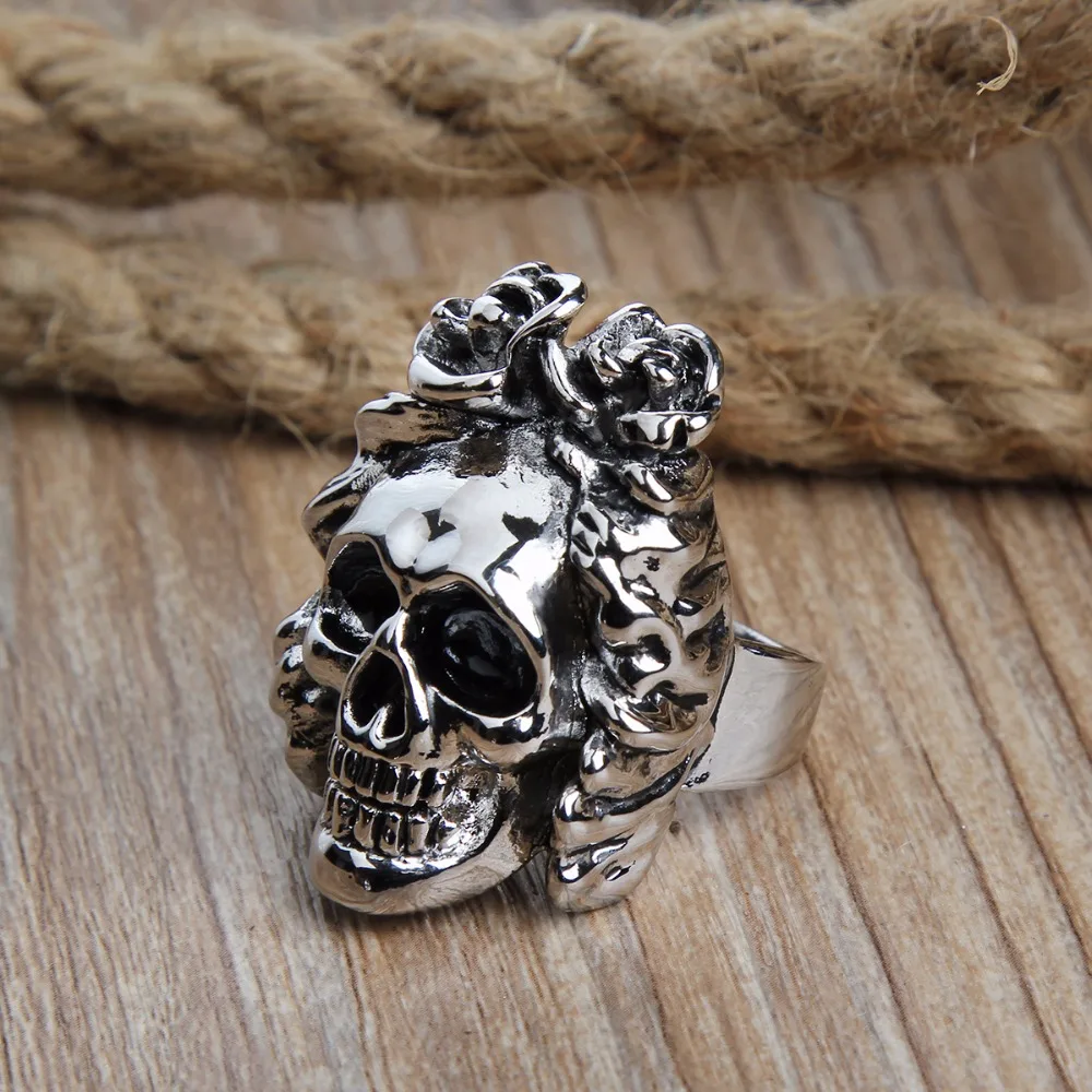 Стрейч преувеличенные татуировки Рок ролл Панк волнистые волосы череп