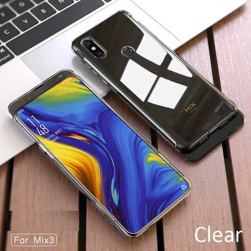 Чехол gkk для Xiaomi mi X 3 с полной защитой для mi X3 - Цвет: Clear