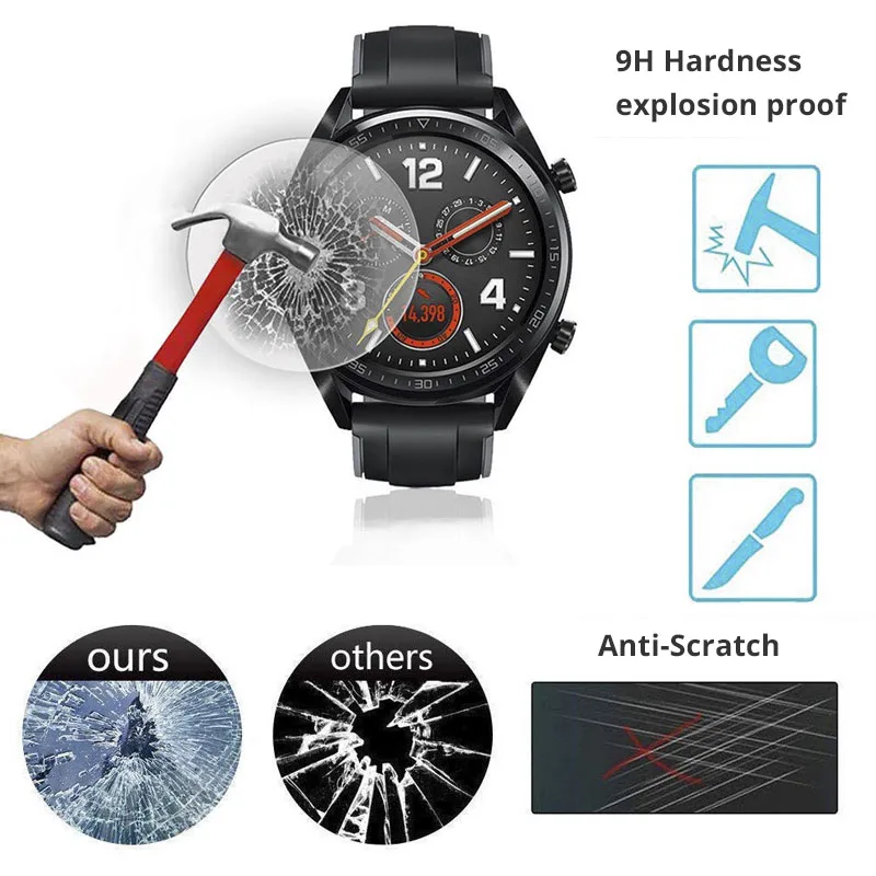 5 шт./партия Защитная пленка для huawei Watch GT 9 H твердость Анти-Царапины Защитная пленка для экрана для huawei Watch GT