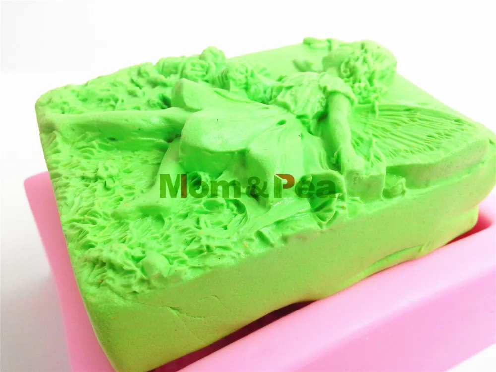 Мама и горох 0462 Бесплатная доставка Фея в форме цветка из силикона торт украшение