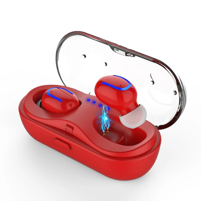 Red Q13S TWS наушники Bluetooth 5,0 наушники беспроводные наушники настоящие стерео наушники гарнитура Водонепроницаемая гарнитура с зарядным устройством - Цвет: Red