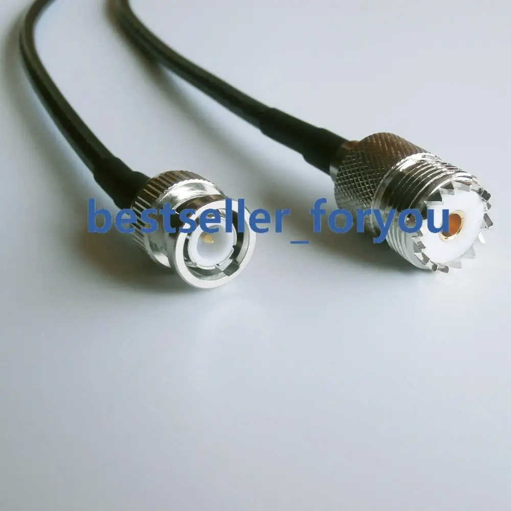 

20inch BNC male plug to UHF SO-239 female RF jumper pigtail cable RG58 50cm
