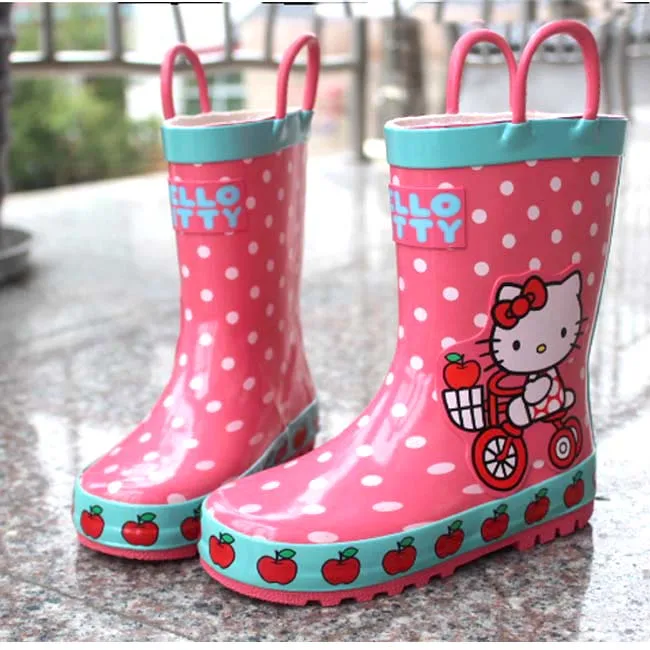 Hello kitty girls child rain boots children baby rainboots kids rain shoes  water shoes rubber boots botas infantil botas de agua | Детская одежда и  обувь | АлиЭкспресс