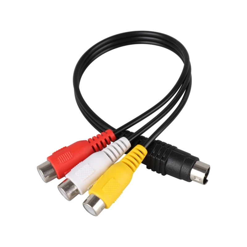 Новый аудио кабель 4 Pin S Video на 3 RCA Женский ТВ адаптер для ноутбука с порт и