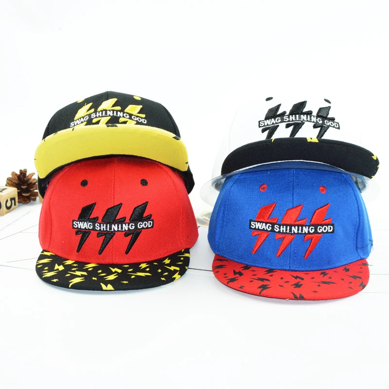 Детские летние шапки с вышивкой Swag бейсболки для мальчиков и девочек плоским
