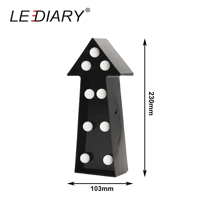 LEDIARY Creative Arrow Night Light черный белый вечеринка Рождество украшение для гостиной